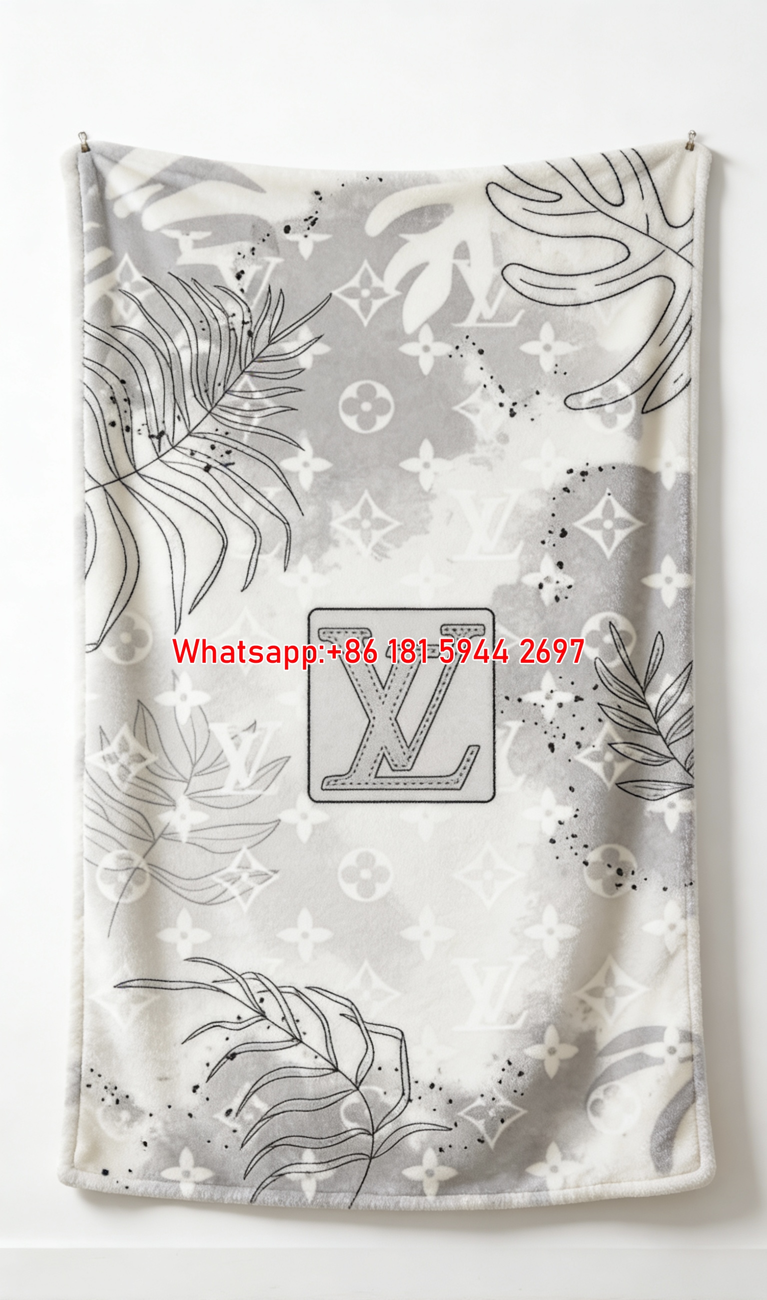 Luxury LV Print Flannel Throw Blanket 363